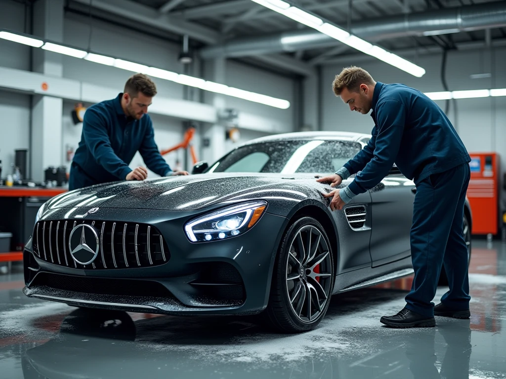 Detailed car cleaning process